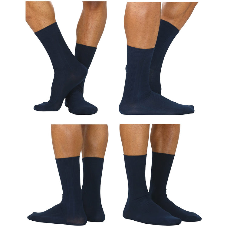 Men's Pack of 12 Solid Colored Dress Socks