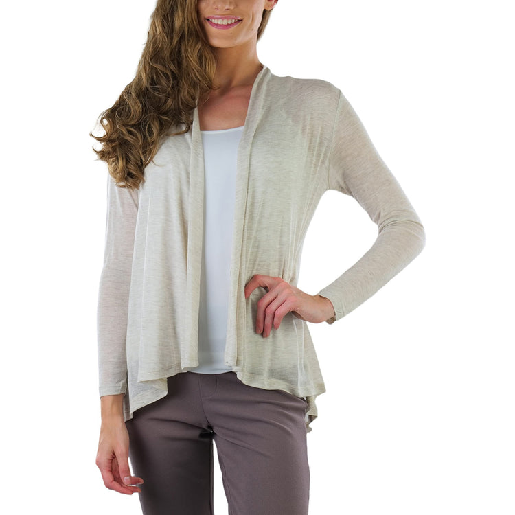 Women's Long Sleeve Open Front Lightweight Cardigan