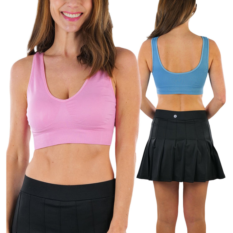 Women's Pack of 6 Solf Pastel Comfort Lounging Double Scoop Bras