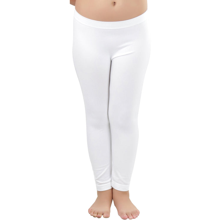 Girls' Nylon-Spandex Blend Full Length Leggings