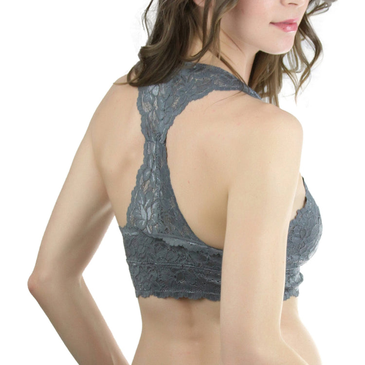 Women's Galloon Sheer Lace Racerback Bralette