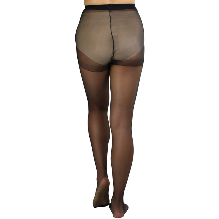 Women's Pack of 6 Plain Full Length Pantyhose