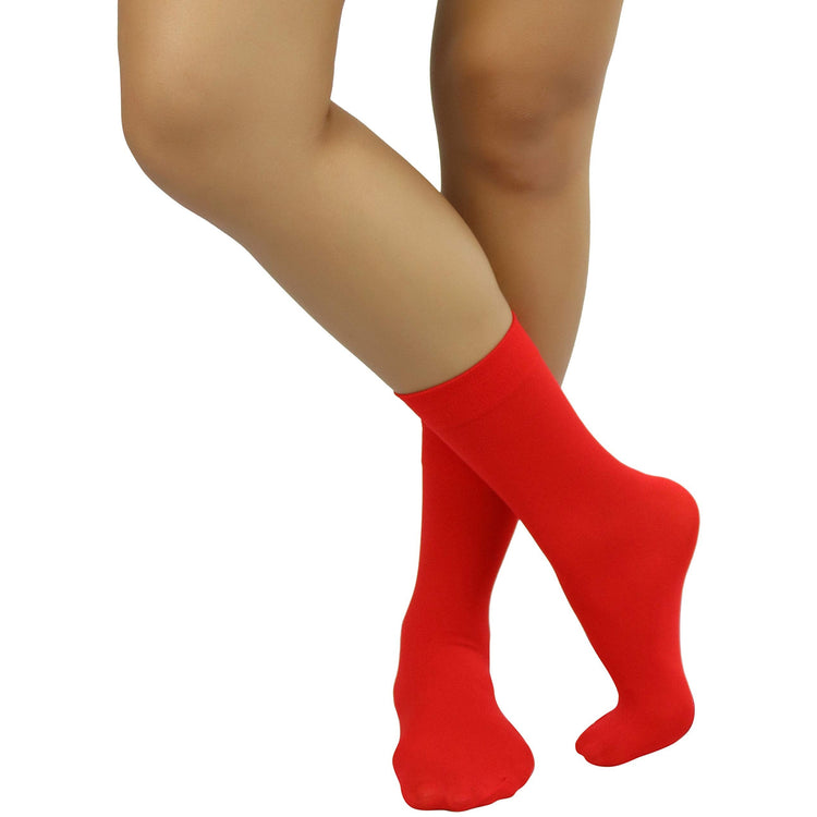 Women's Pack of 6 Solid Colored Trouser Ankle Socks