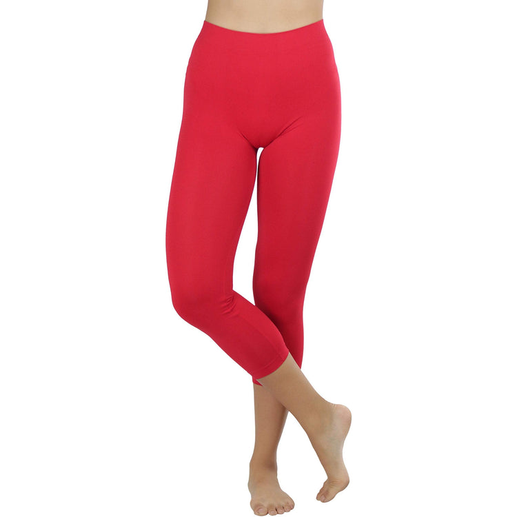 Women’s Capri Length Seamless Lightweight Stretch Leggings