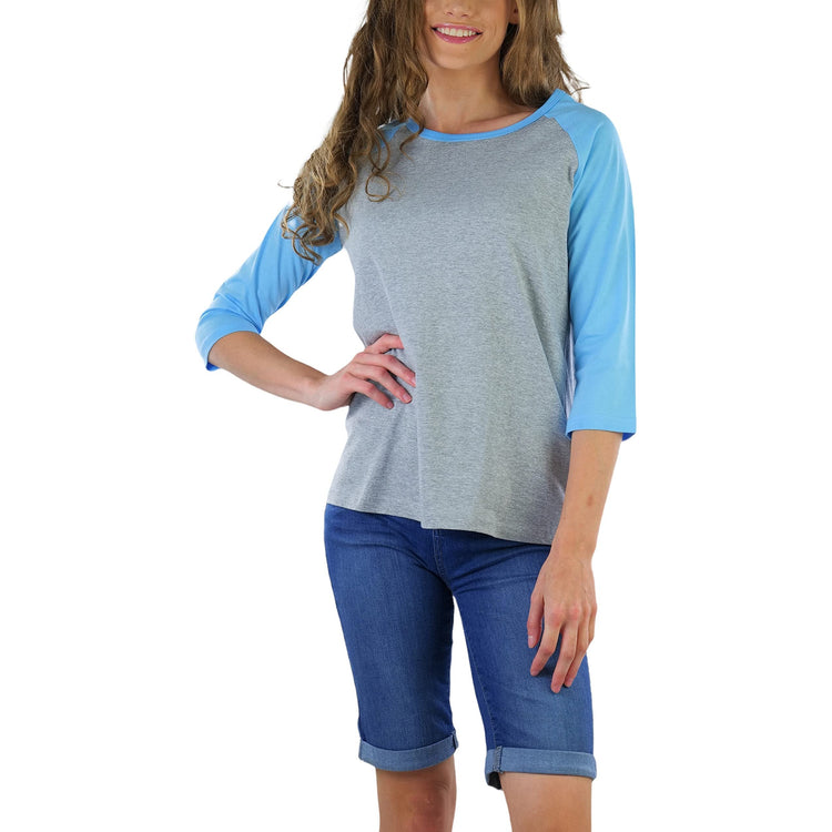 Women's Classic Two Color Cotton Baseball T-Shirts