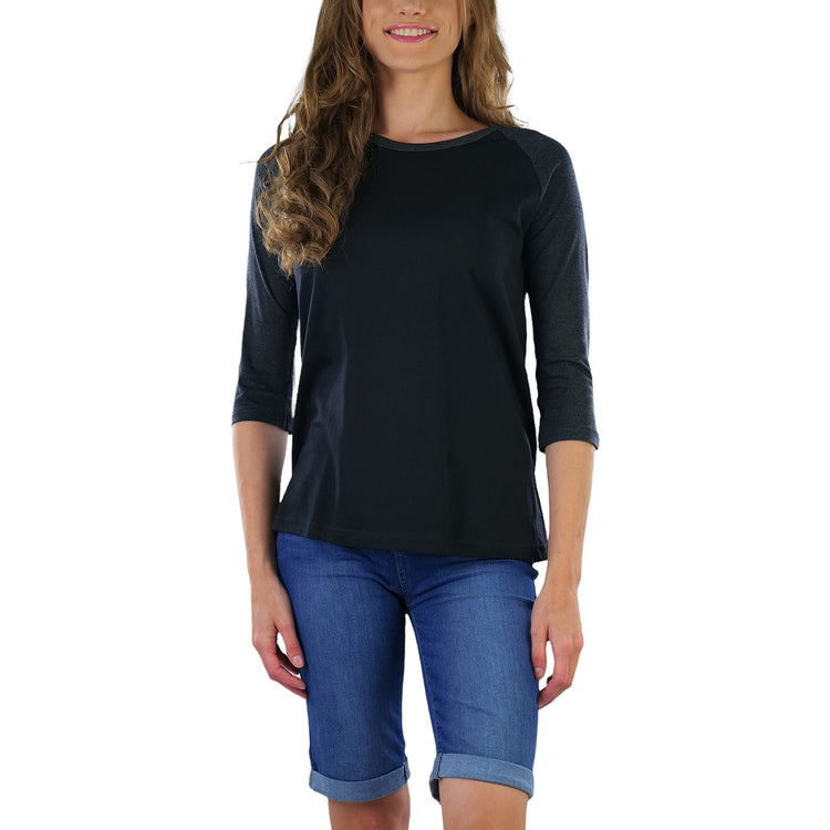 Women's Classic Two Color Cotton Baseball T-Shirts