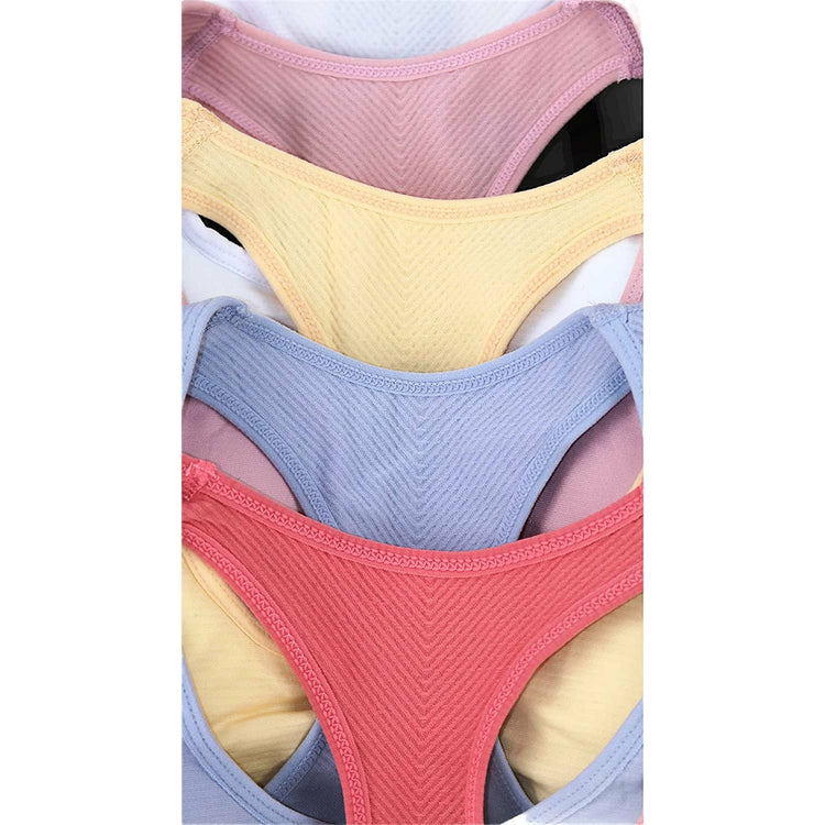 ToBeInStyle Women’s Pack of 6 Comfortable and Supportive Racerback Sports Bras