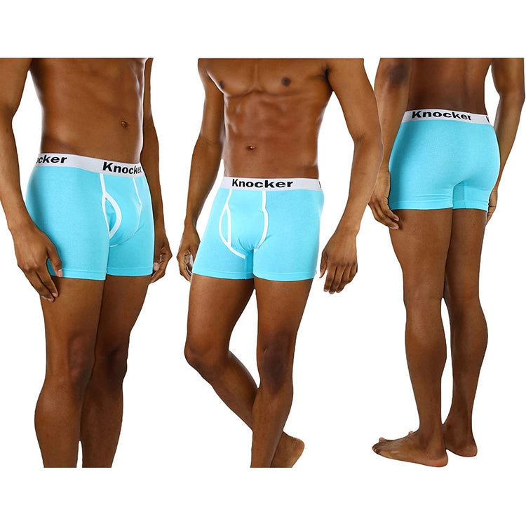Men's Pack of 6 Cotton-Spandex Blend Boxer Briefs