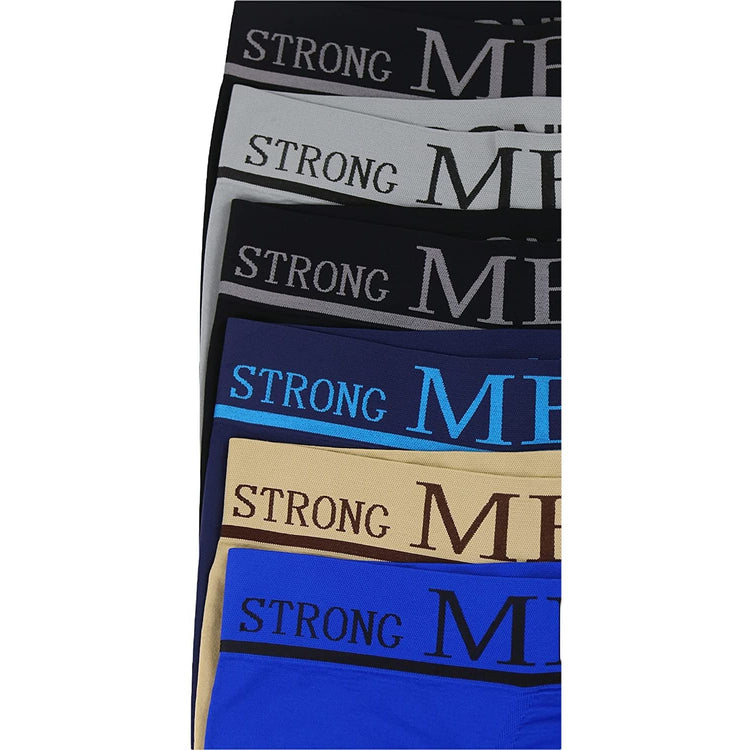 ToBeInStyle Men's Pack of 6 Waistband Design Long Leg Boxers