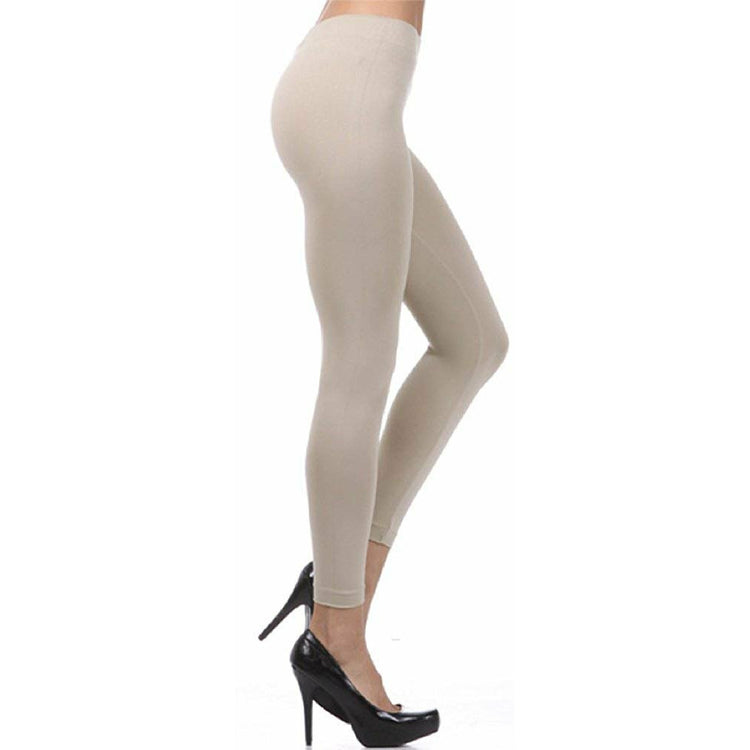 ToBeInStyle Women’s Footless Classic Seamless Style Elastic Microfiber Lightweight Stretch Leggings