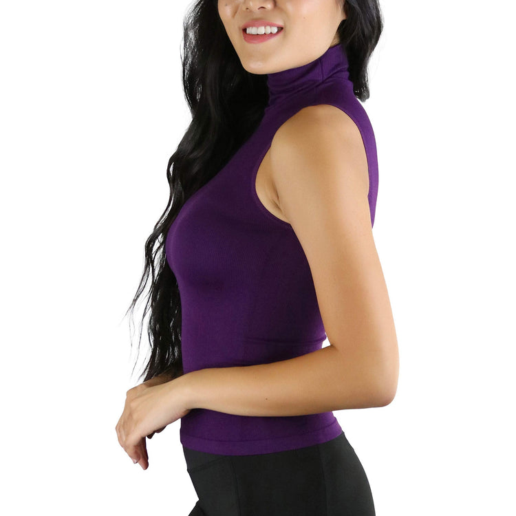 Women's Turtleneck Fullback Sleeveless Tank Top