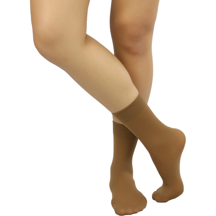 Women's Pack of 6 Solid Colored Trouser Ankle Socks