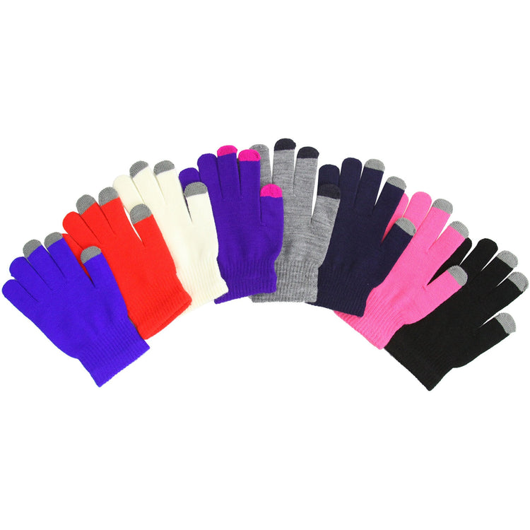 Women's Pack of 6 Assorted Styles Winter Gloves