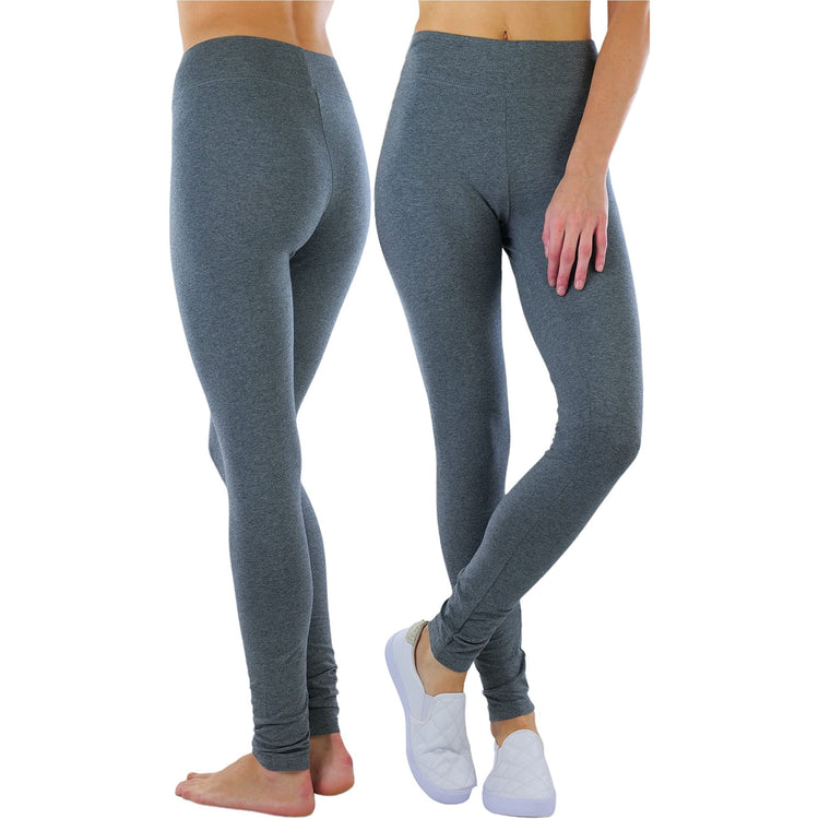 ToBeInStyle Women's Medium Weight Breathable Cotton-Spandex Leggings