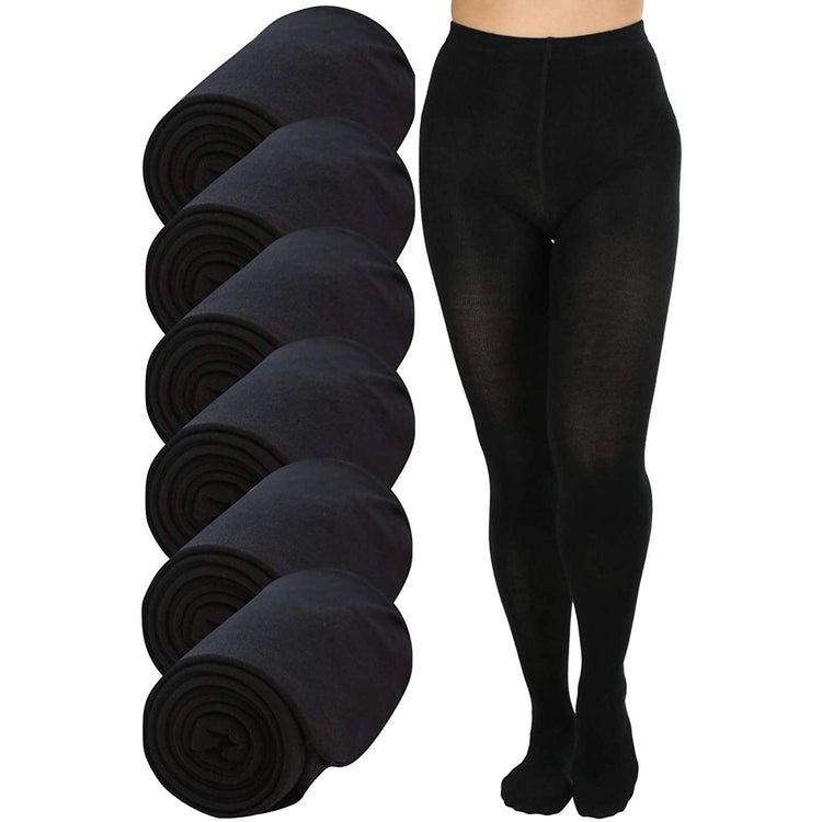 ToBeInStyle Women's Pack of 6 Footed Winter Tights
