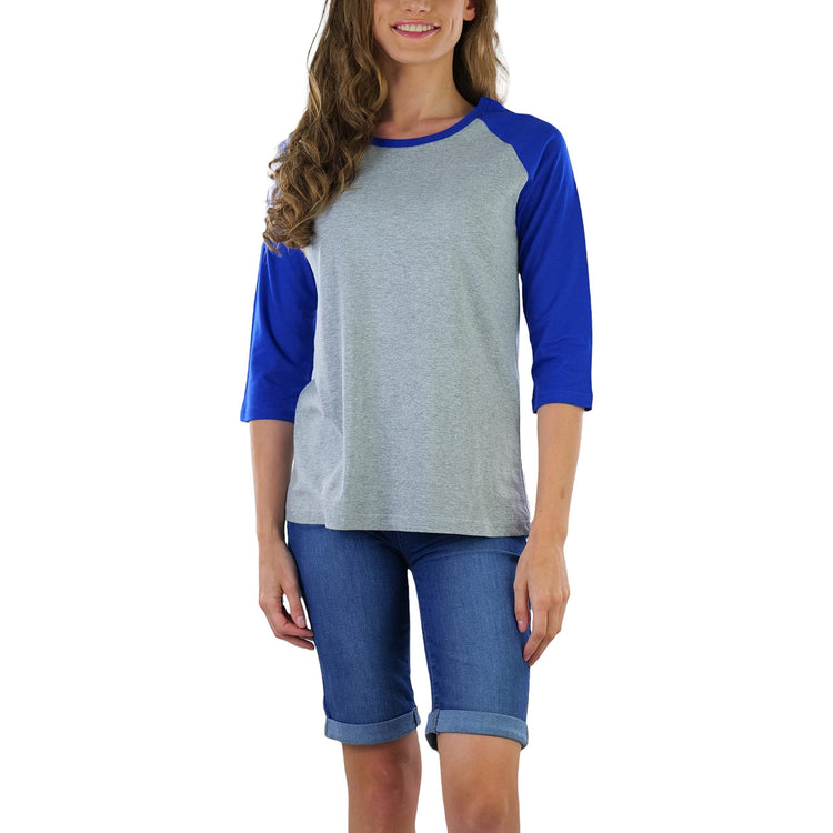 Women's Classic Two Color Cotton Baseball T-Shirts