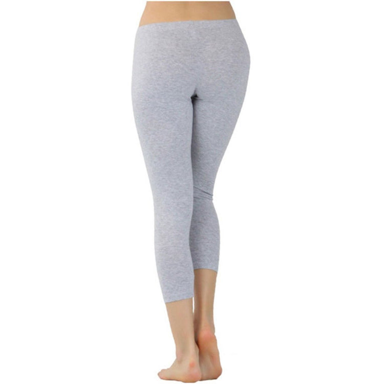 Women's Seamless Cotton Stretchy Band Yoga Activewear Capri Leggings