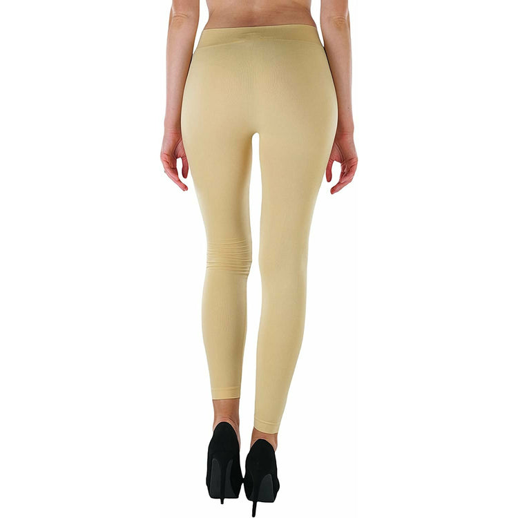 ToBeInStyle Women’s Footless Classic Seamless Style Elastic Microfiber Lightweight Stretch Leggings