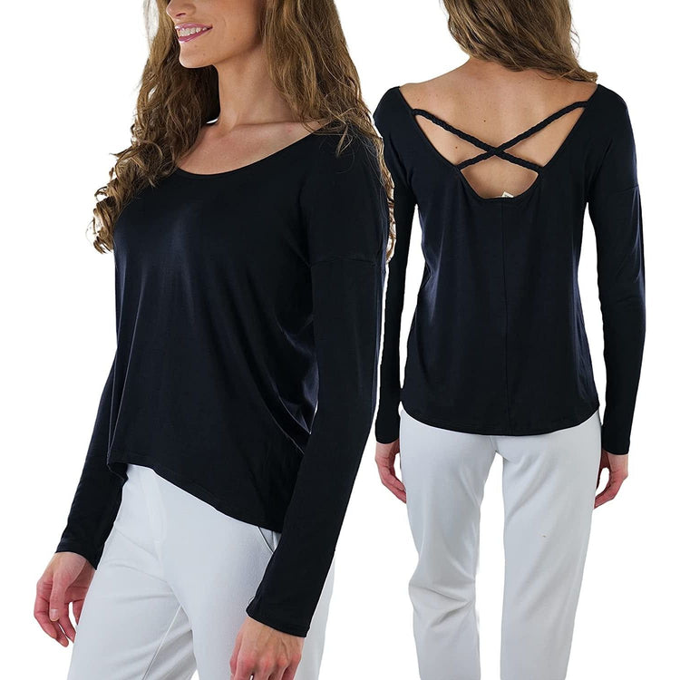 ToBeInStyle Women's Long Sleeve Round Crew Neck T-Shirt