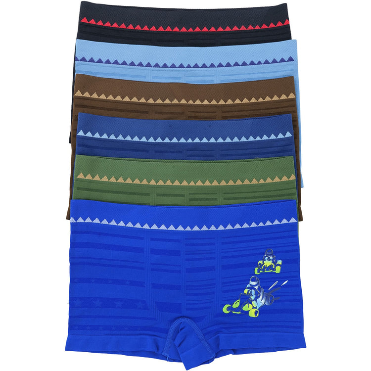 Boy's Pack of 6 Graphics Boxer Briefs
