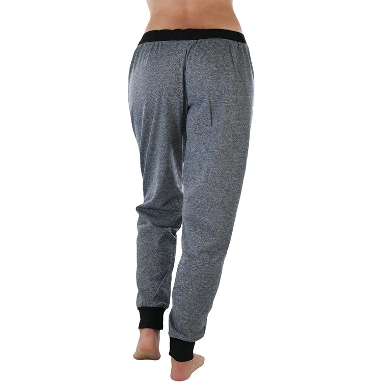 Women's Marled Print French Terry Jogger Pants with Cuff Ends