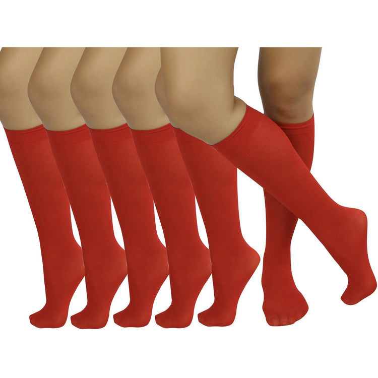 Womens Pack of 6 Knee High Trouser Professional Socks