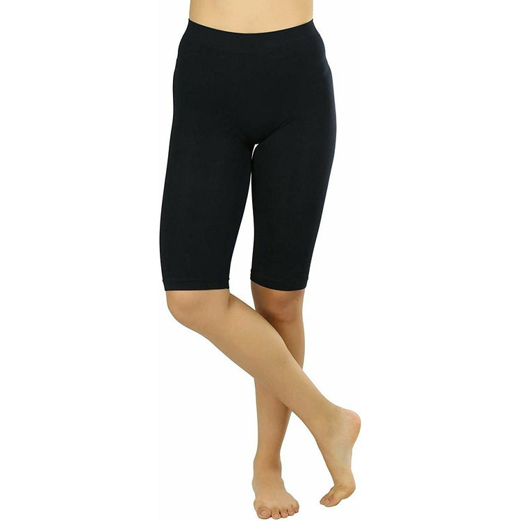 ToBeInStyle Women's Nylon 19" Knee Length Legging Shorts