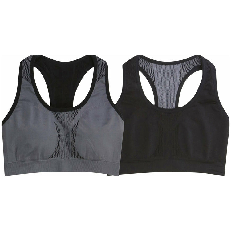 Women's Single or Pack of 3 Reversible Double Layered Compression Sports Bras
