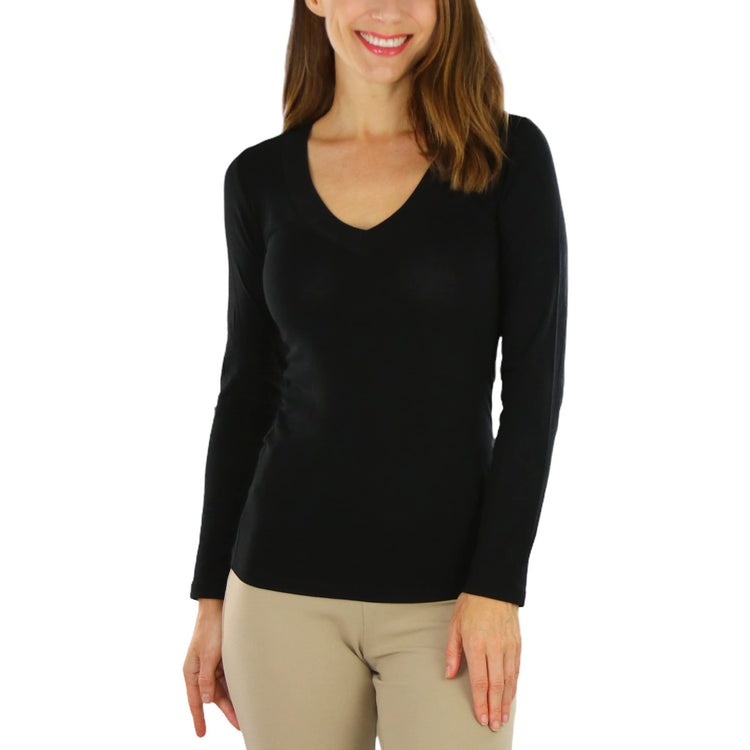 Women's Long Sleeve V-Neck T-Shirt