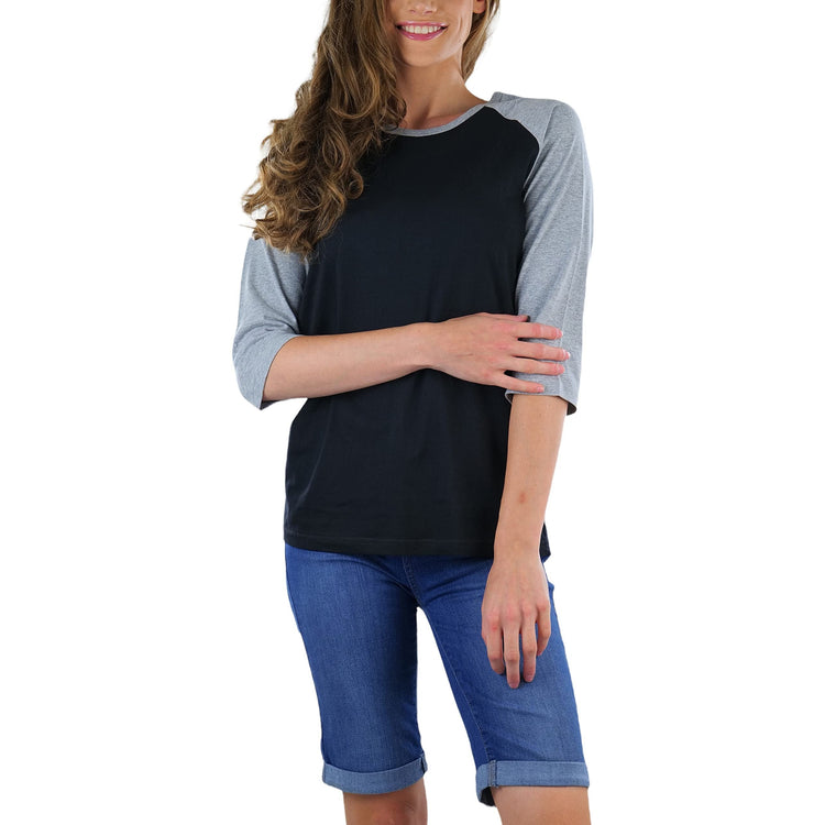 Women's Classic Two Color Cotton Baseball T-Shirts