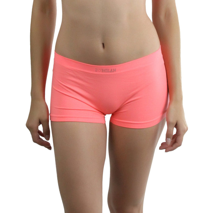 Girl's Junior Pack of 6 Heart Milan Pastel Boyshorts