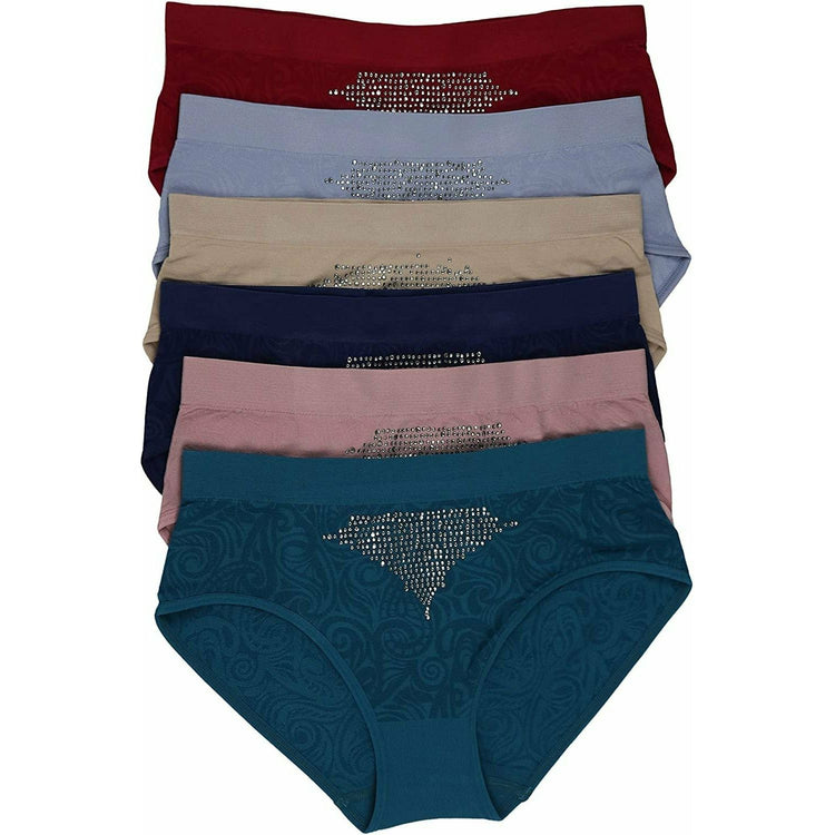 Women’s Pack of 6 Comfortable Bikini Brief Panties