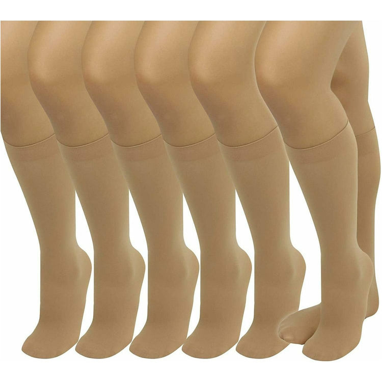Womens Pack of 6 Knee High Trouser Professional Socks