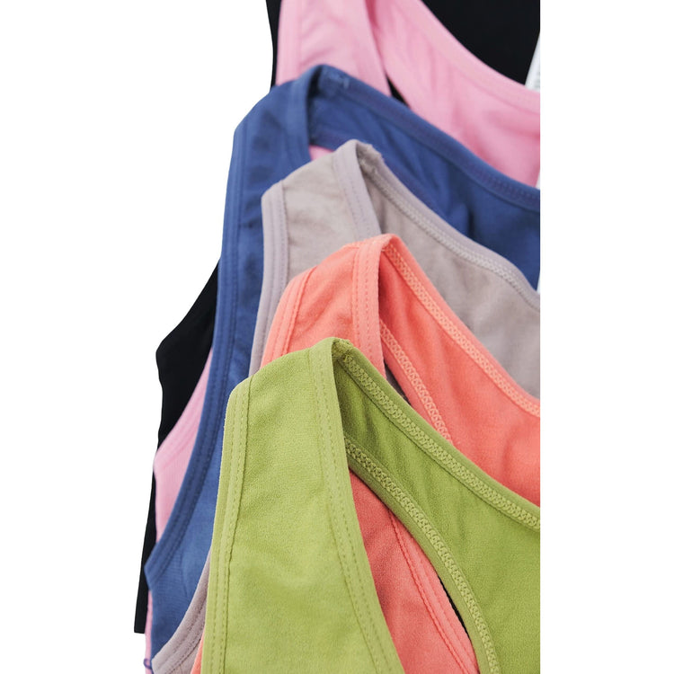 Women’s Pack of 6 Comfortable and Supportive Racerback Sports Bras