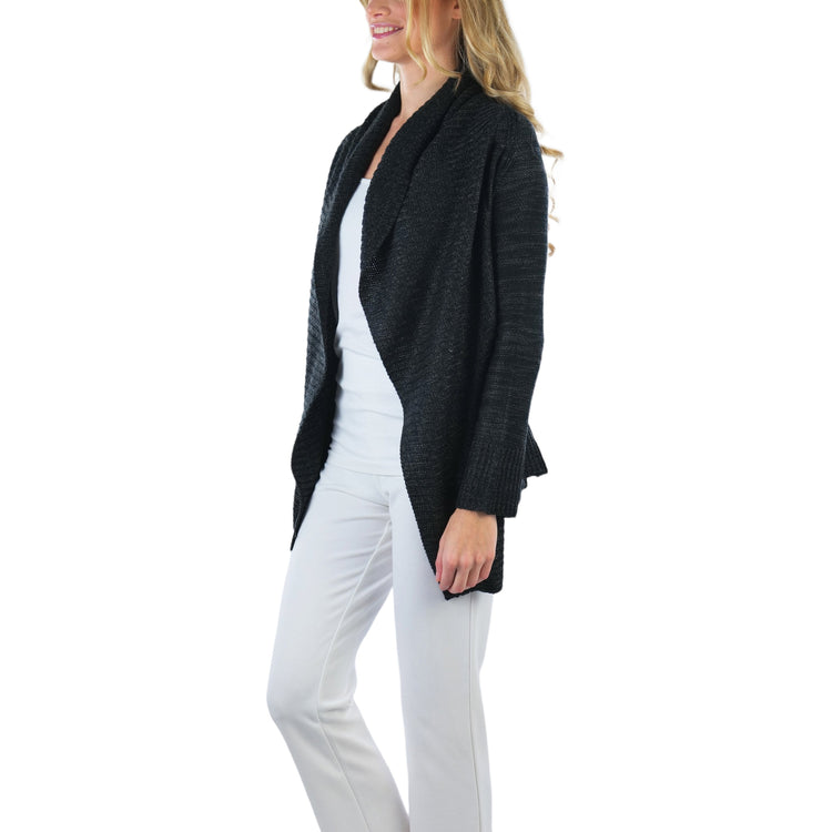Women's Long Sleeve Knit Acrylic Open Cardigan