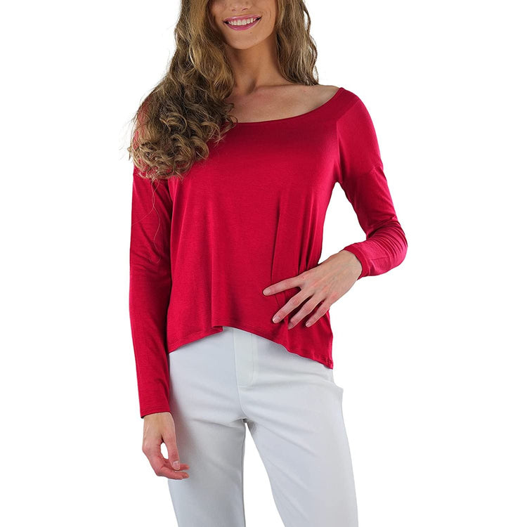 ToBeInStyle Women's Long Sleeve Round Crew Neck T-Shirt