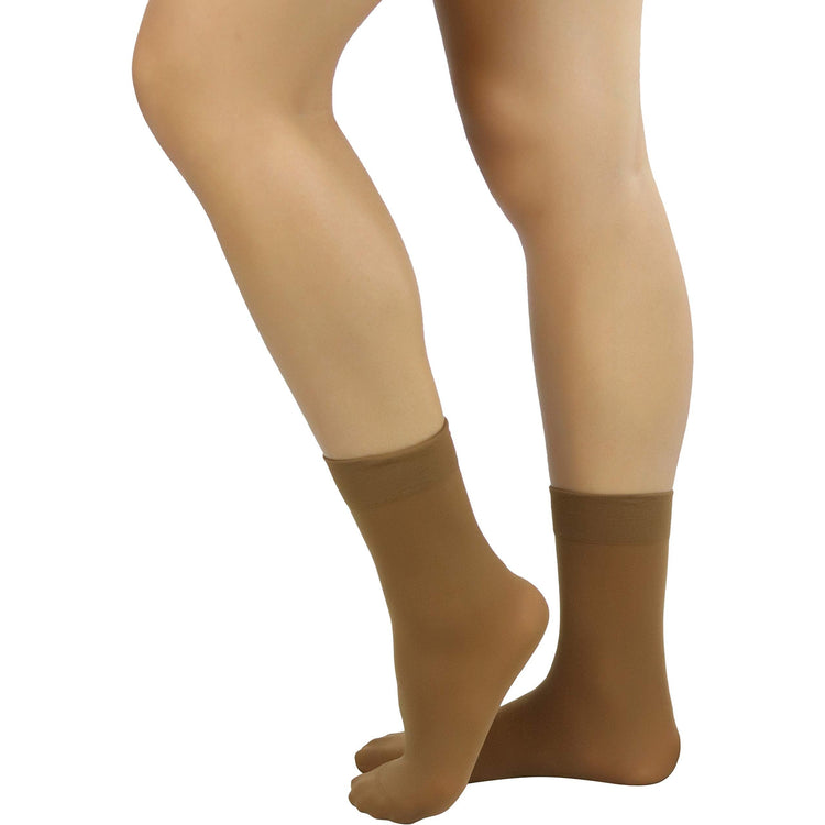 Women's Pack of 6 Solid Colored Trouser Ankle Socks