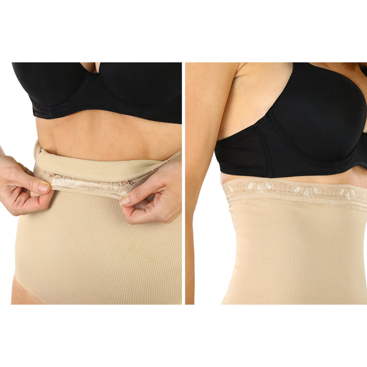 Women's Nylon-Spandex Blend High-Waisted Brief Shaper