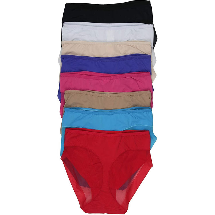 ToBeInStyle Womenโs Pack of 6 Comfortable No Panty Line Laser Cut Boyshorts
