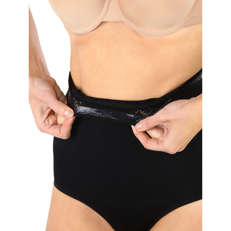 Women's Nylon-Spandex Blend High-Waisted Brief Shaper