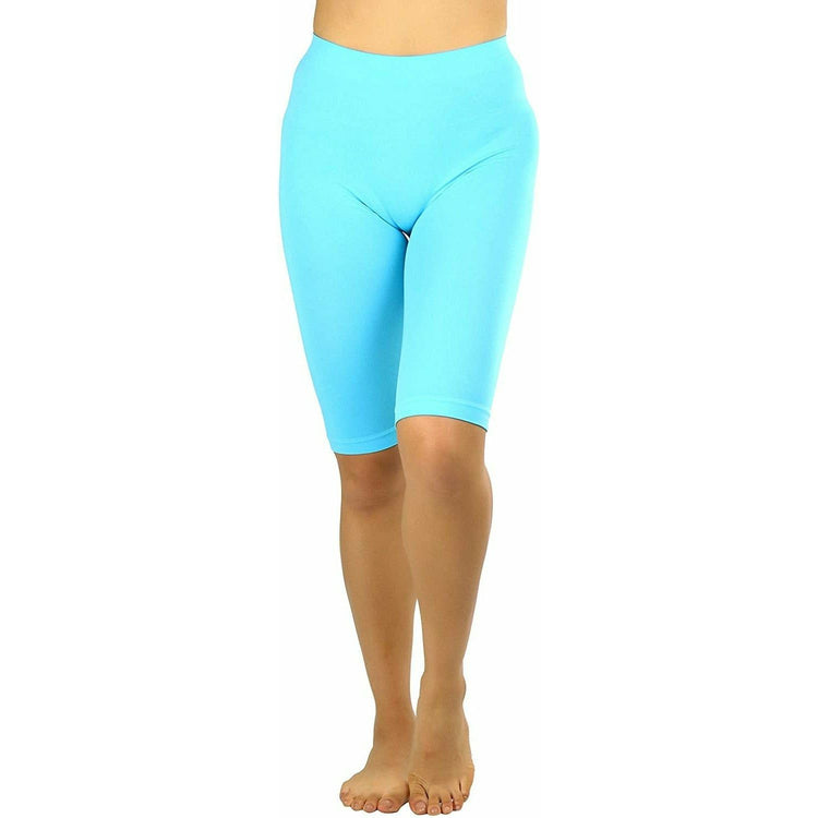 ToBeInStyle Women's Nylon 19" Knee Length Legging Shorts