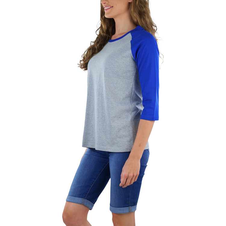 Women's Classic Two Color Cotton Baseball T-Shirts