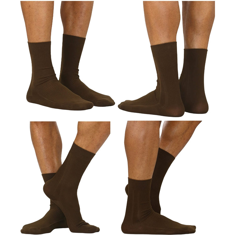 Men's Pack of 12 Solid Colored Dress Socks