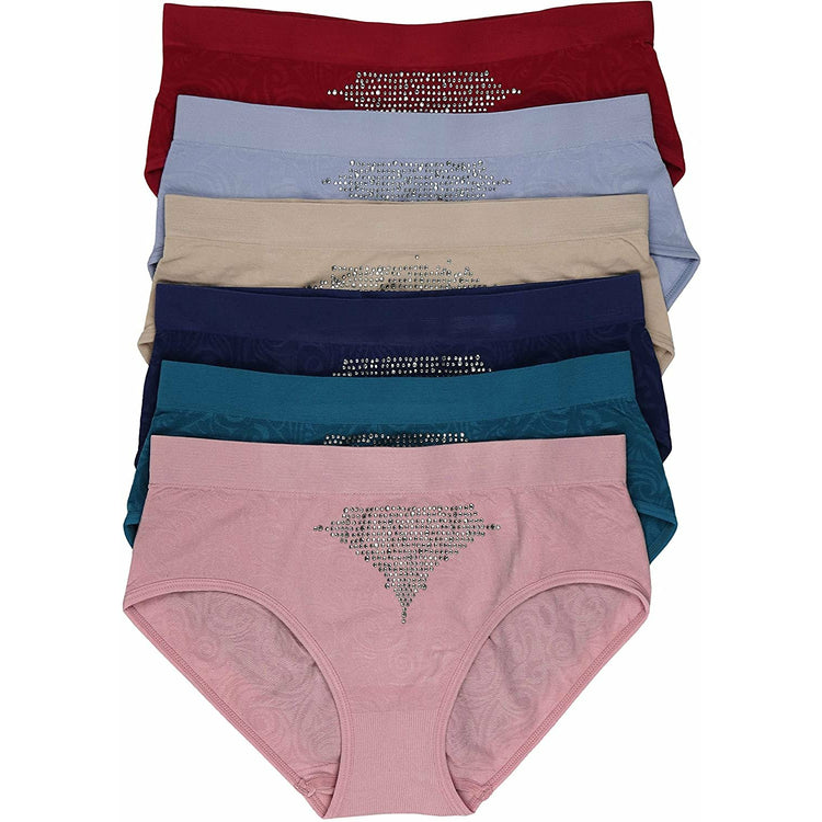 Women’s Pack of 6 Comfortable Bikini Brief Panties