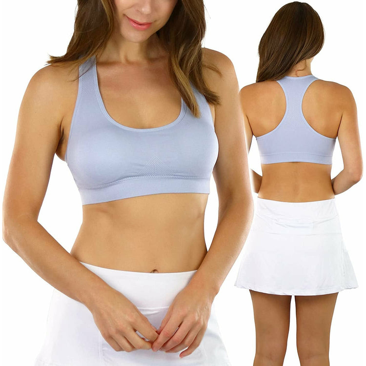ToBeInStyle Women’s Pack of 6 Comfortable and Supportive Racerback Sports Bras