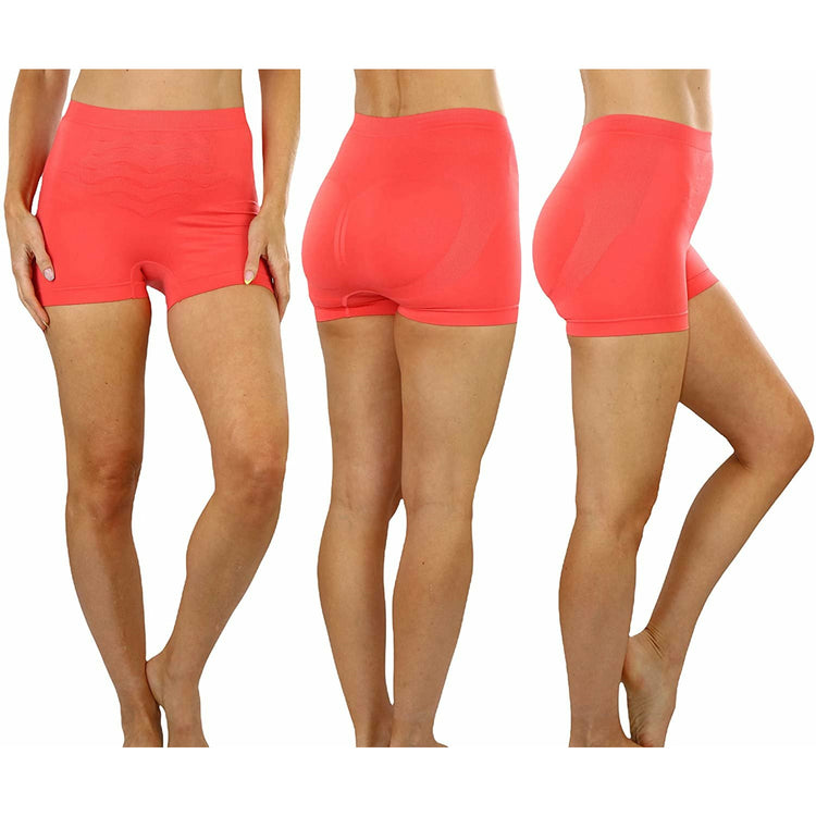 Women's Pack of 6 Stretchy Microfiber Cheeky Boyshort Panties