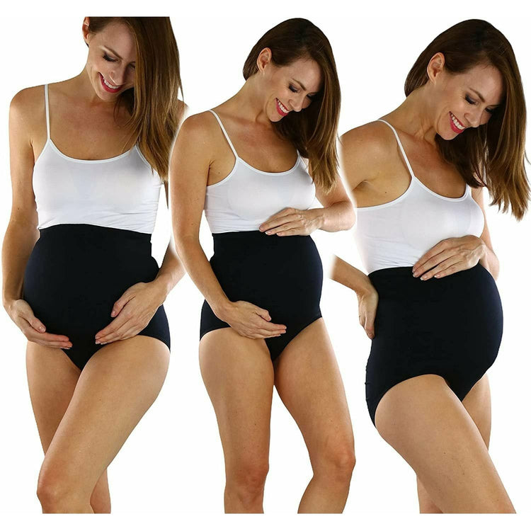 ToBeInStyle Women's High Waisted Over The Bump Maternity Underwear Briefs