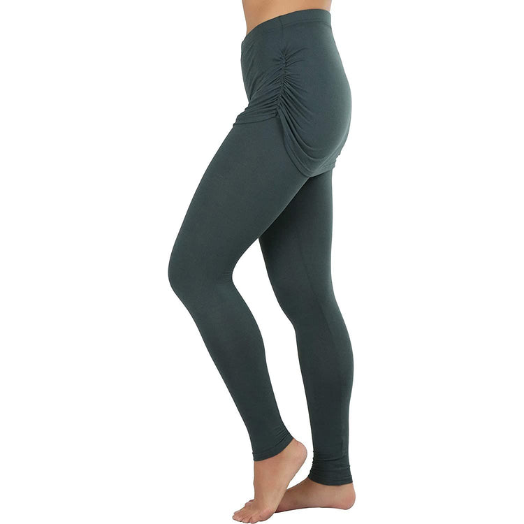 ToBeInStyle Women's High Waist Leggings with Attached Mini Skirt