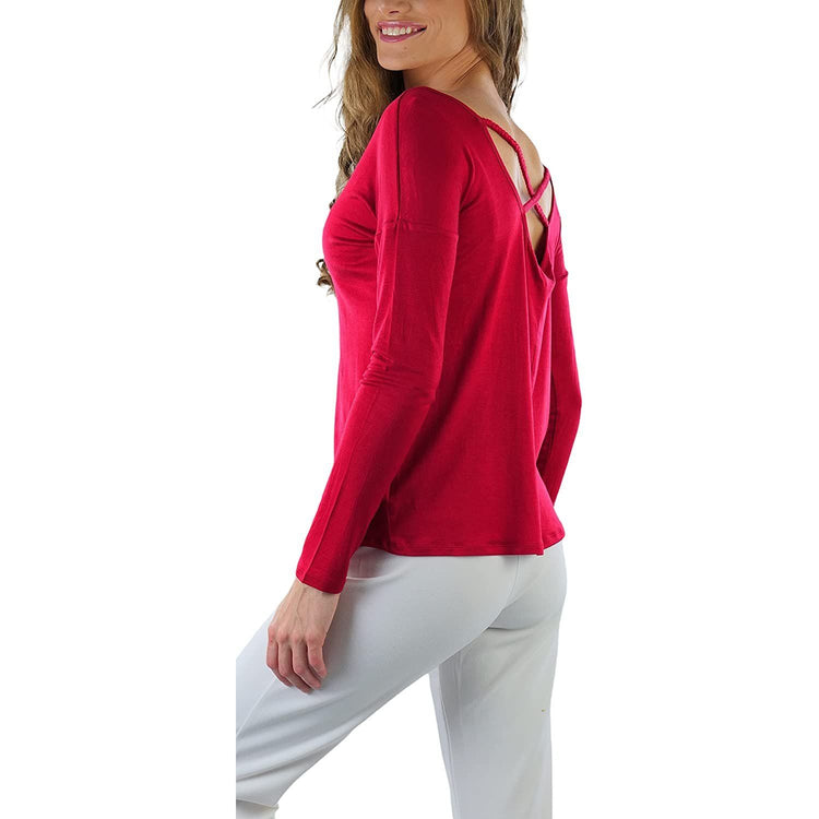 ToBeInStyle Women's Long Sleeve Round Crew Neck T-Shirt