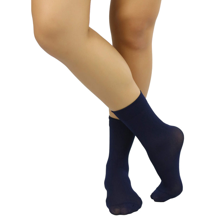 Women's Pack of 6 Solid Colored Trouser Ankle Socks